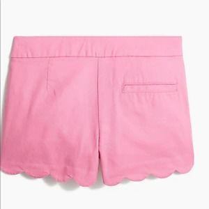 Jcrew crewcuts scalloped shorts -pink NWT - 8